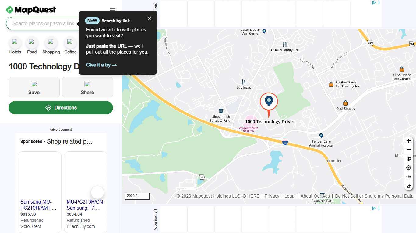 1000 Technology Drive, 1000 Technology Dr, O Fallon, MO 63368, US - MapQuest