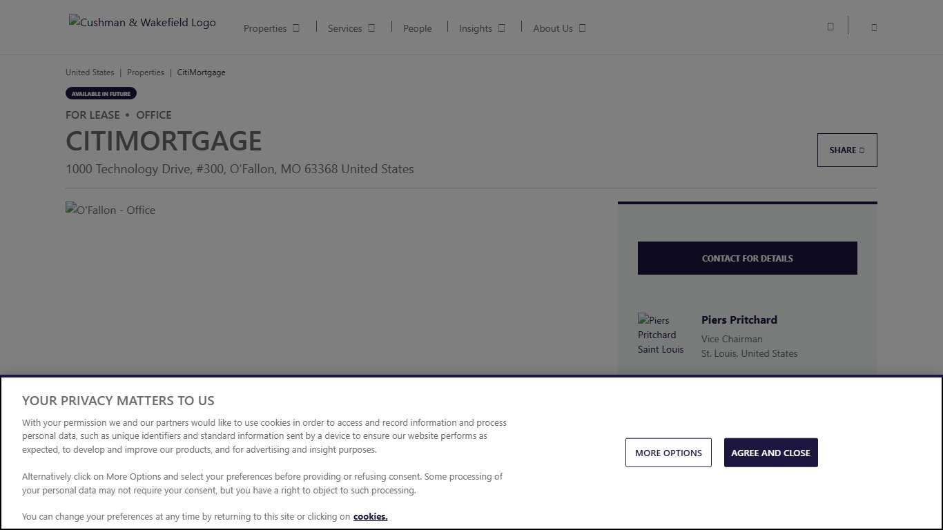 CitiMortgage Office for lease 106899 SF O'Fallon 63368 US Cushman & Wakefield